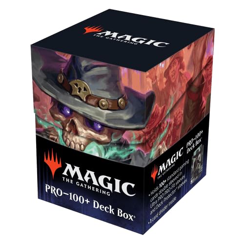 Ultra Pro - Outlaws of Thunder Junction 100+ Deck Box® Ft. Tinybones for Magic: The Gathering, TCG collectible gaming accessory protective card deck holder