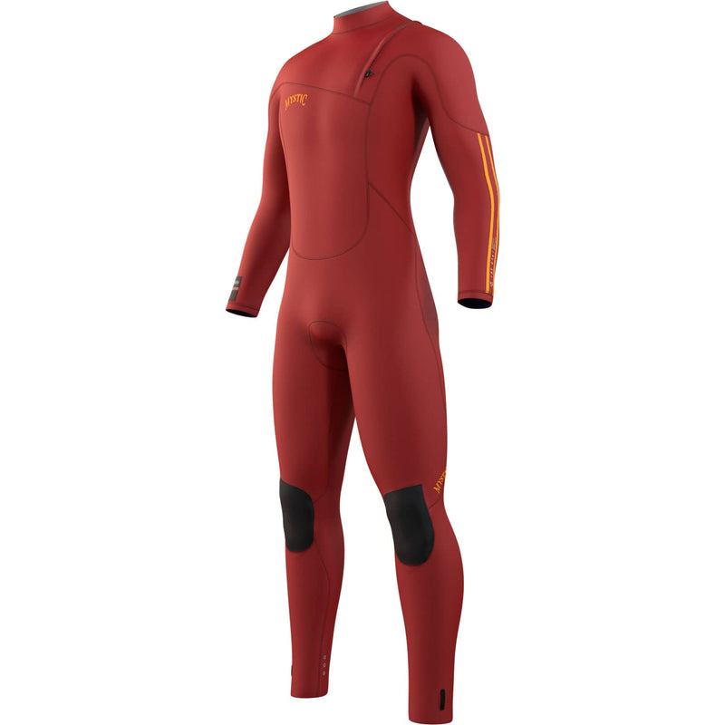 Mystic Watersports - Surf KiteSurf & Windsurfing Mens The One 4/3mm Zip Free Wetsuit - Red - Thermal Warm Heat Layer