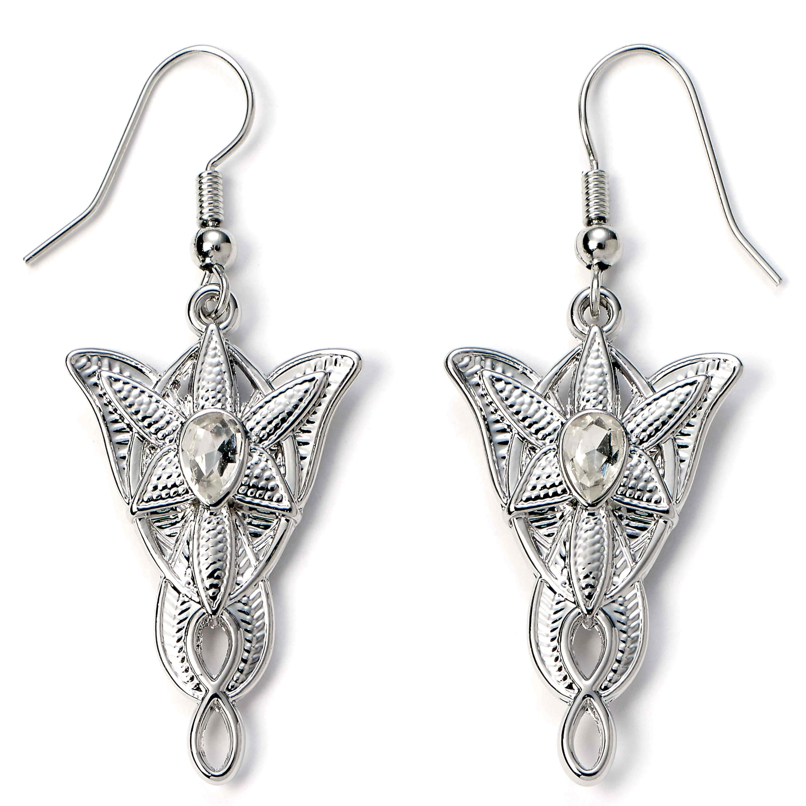 The Lord of The Rings Orecchini pendenti Evenstar, Misura unica, Zinco, The Lord of The Rings Evenstar Drop Oorbellen, Zilver, LRE00003, Eén maat, Zink, Kristal, The Lord of The Rings Evenstar LRE00003 Boucles d'oreilles pendantes Argenté, taille unique,