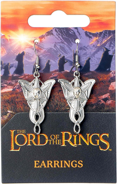 The Lord of The Rings Evenstar Drop Earrings, Silver, LRE00003