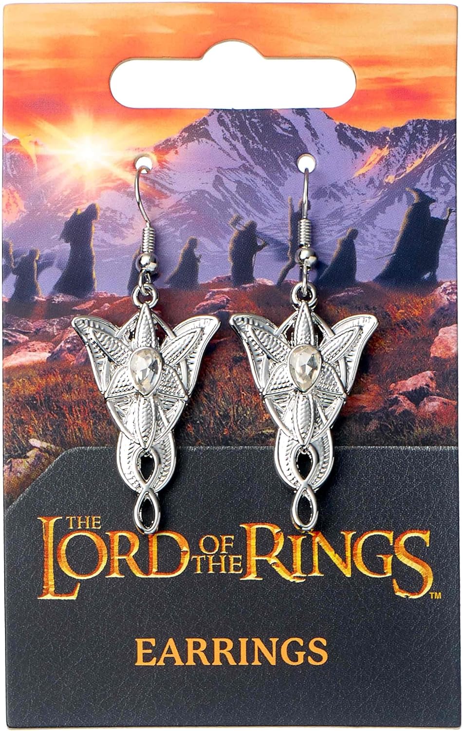 The Lord of The Rings Orecchini pendenti Evenstar, Misura unica, Zinco, The Lord of The Rings Evenstar Drop Oorbellen, Zilver, LRE00003, Eén maat, Zink, Kristal, The Lord of The Rings Evenstar LRE00003 Boucles d'oreilles pendantes Argenté, taille unique,