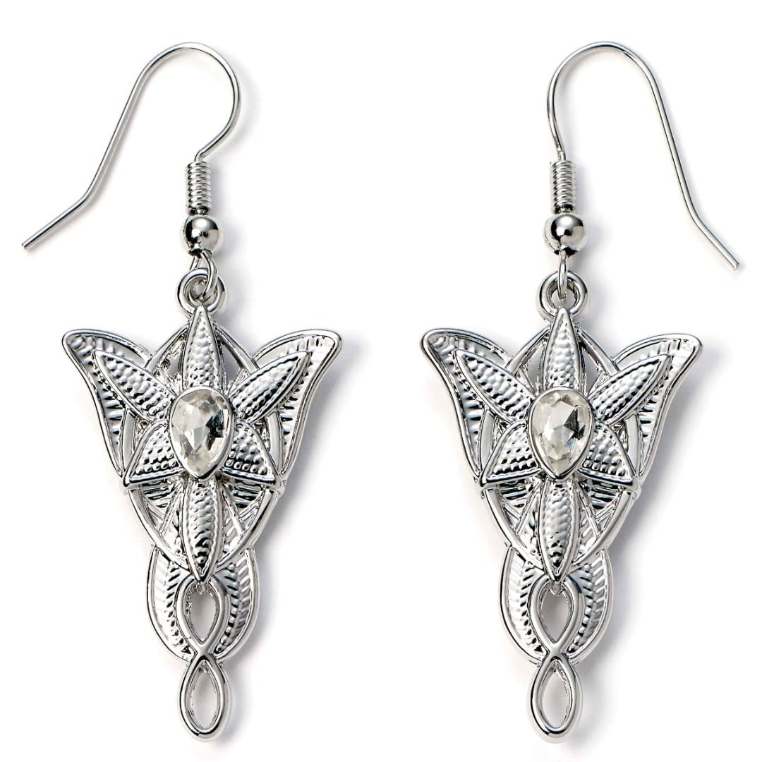 The Lord of The Rings Orecchini pendenti Evenstar, Misura unica, Zinco, The Lord of The Rings Evenstar Drop Oorbellen, Zilver, LRE00003, Eén maat, Zink, Kristal, The Lord of The Rings Evenstar LRE00003 Boucles d'oreilles pendantes Argenté, taille unique,