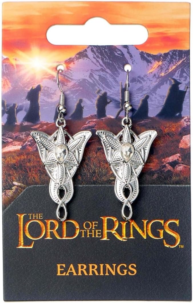 The Lord of The Rings Orecchini pendenti Evenstar, Misura unica, Zinco, The Lord of The Rings Evenstar Drop Oorbellen, Zilver, LRE00003, Eén maat, Zink, Kristal, The Lord of The Rings Evenstar LRE00003 Boucles d'oreilles pendantes Argenté, taille unique,