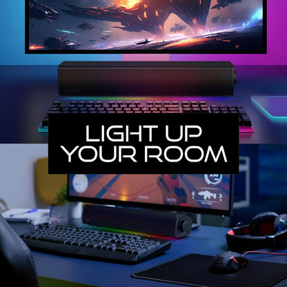 Sound Blaster GS3 Compact Gaming Soundbar with RGB and SuperWide Technology, USB Powered, Bluetooth 5.4, Headphone Output, for PC and Mac