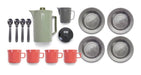 Andreu Toys Dantoy - Green Bean Coffee Set - Für Küchenspiel - Aus recyceltem Kunststoff mit dem Schwanenlogo - Einzigartige Farbtöne und Kombinationen