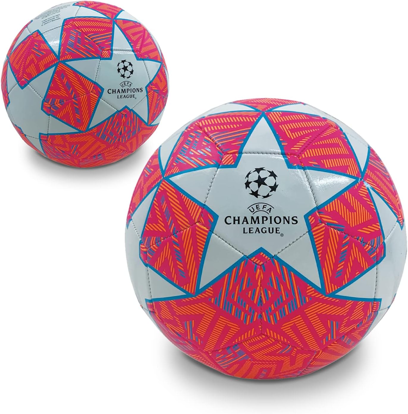 Mondo 23003 Toys Champion League Stitched Football-Official Product-Size 5-300 g-2 Assorted Colours, Various, Misura 5