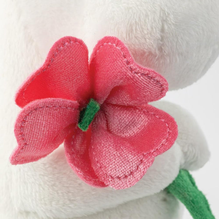 Aurora, 61556, Moomin Standing with Pink Flower 6.5In, Soft Toy, White
