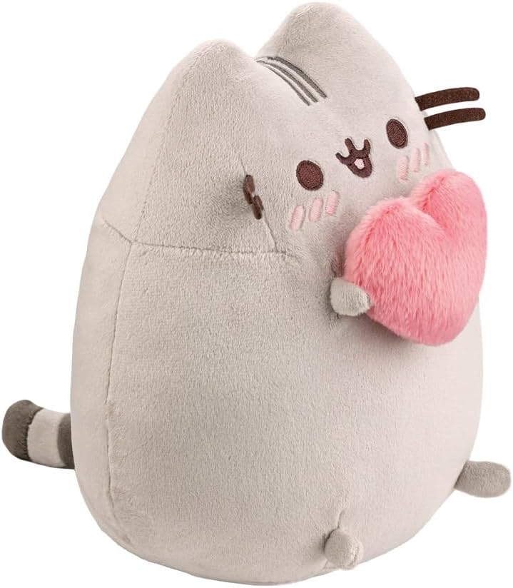 AURORA, 61572 Pusheen - Juguete Suave con corazón, Gris, 22,9 cm