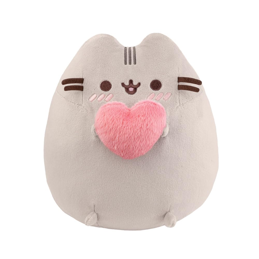 AURORA, 61572 Pusheen - Juguete Suave con corazón, Gris, 22,9 cm