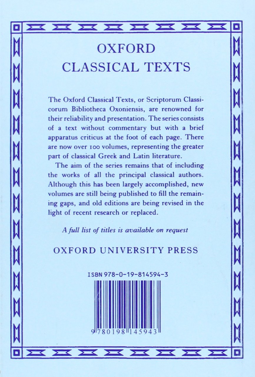 Euripides Fabulae: Vol. I (Cyc., Alc., Med., Heracl., Hip., And., Hec.): 001 (Oxford Classical Texts