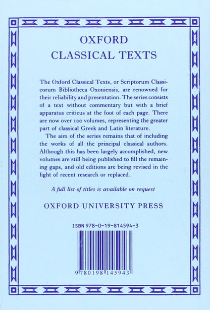 Euripides Fabulae: Vol. I (Cyc., Alc., Med., Heracl., Hip., And., Hec.): 001 (Oxford Classical Texts