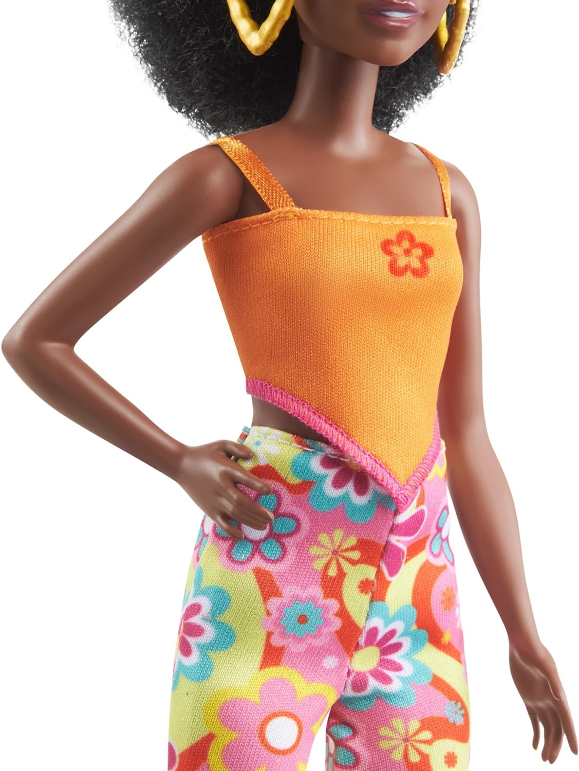 Barbie Doll, Kids Toys, Curly Black Hair and Petite Body Type, Barbie Fashionistas, Y2K-Style Clothes and Accessories, HPF74