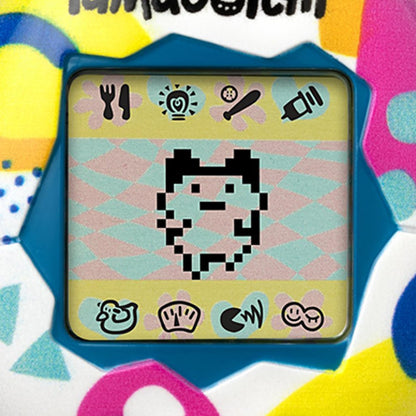 Bandai Tamagotchi Original Memphis Shell | Tamagotchi Original Cyber Pet 90s Adults and Kids Toy with Chain | Retro Virtual Pets are Great Boys and Girls Toys or Gifts for Ages 8+