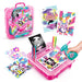 Airbrush Activity Case, Create Amazing Art with The Battery Powered Airbrush, use The pens Paper and Stencils to Create Fun Designs, Easy Storage in The Handy Carry case, Pink Airbrush Art Activity Case