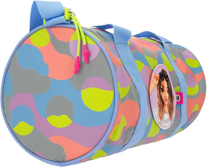 Depesche 12772 TOPModel Flash - Sporttasche mit Model Motiv, buntem Grafik Muster aus Reflektor Material, Tasche mit verstellbarem Schultergurt