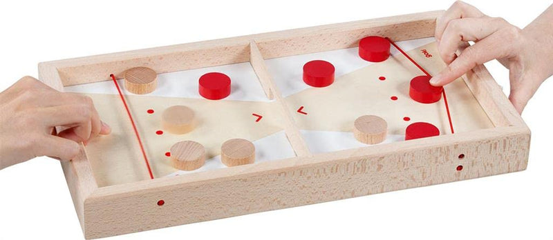 GOKI- Juego de Mesa Super Puck, 2 en 1 Tradicionales, Multicolor (56635