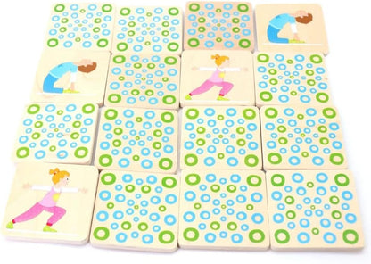 GOKI- Memo Ejercicios gimnásticos Juegos de Habilidad, Multicolor (56647