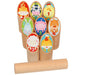 Goki 56648 Kubb Animal Vikings Set, Cotton Bag Board Games, Brown
