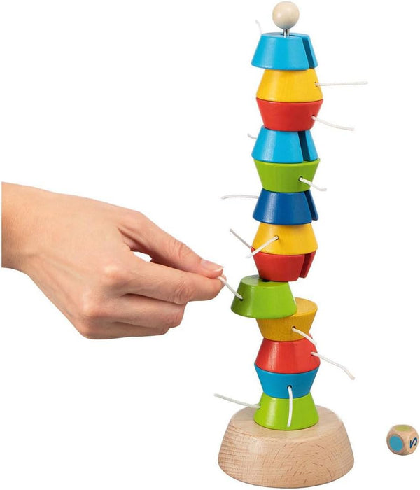 GOKI- Torre de Equilibrio Tugie Formas y Colores, Multicolor, Small/Medium (56752