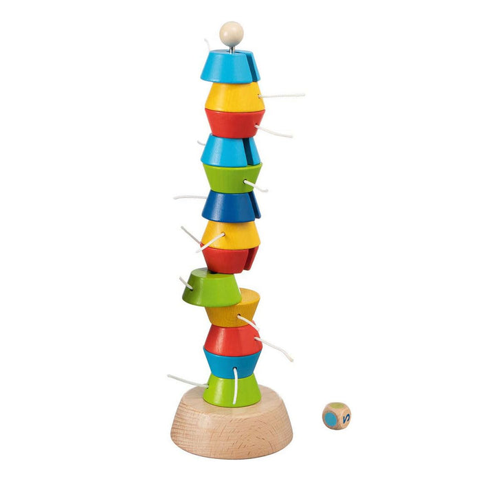GOKI- Torre de Equilibrio Tugie Formas y Colores, Multicolor, Small/Medium (56752