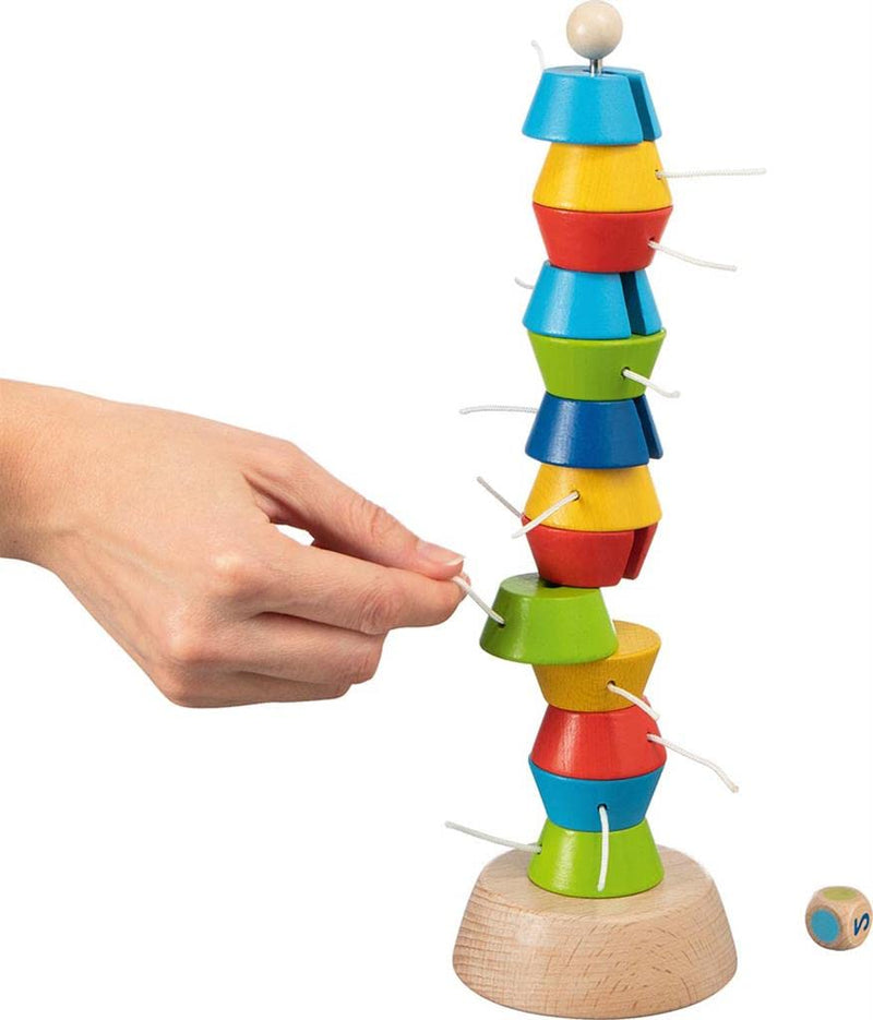 GOKI- Torre de Equilibrio Tugie Formas y Colores, Multicolor, Small/Medium (56752