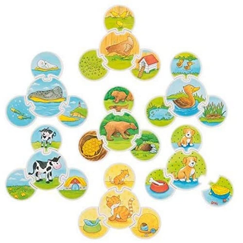 Puzzle game animals