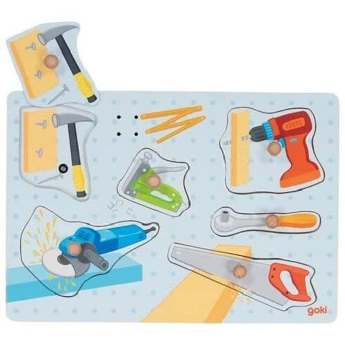 Goki - Sound Puzzel Gereedschap Bode, meerkleurig (57368