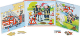 GOKI- Libro de Puzzles Bomberos No Aplica Madera, Multicolor, único (57385