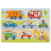 goki 57400 - Steckpuzzle Fahrzeuge aus Holz - 8 Teile