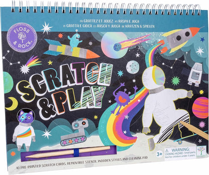 Floss & Rock Spazio Scratch and Play per bambini dai 3 anni in su, lunghezza 26,5 cm, gioco creativo