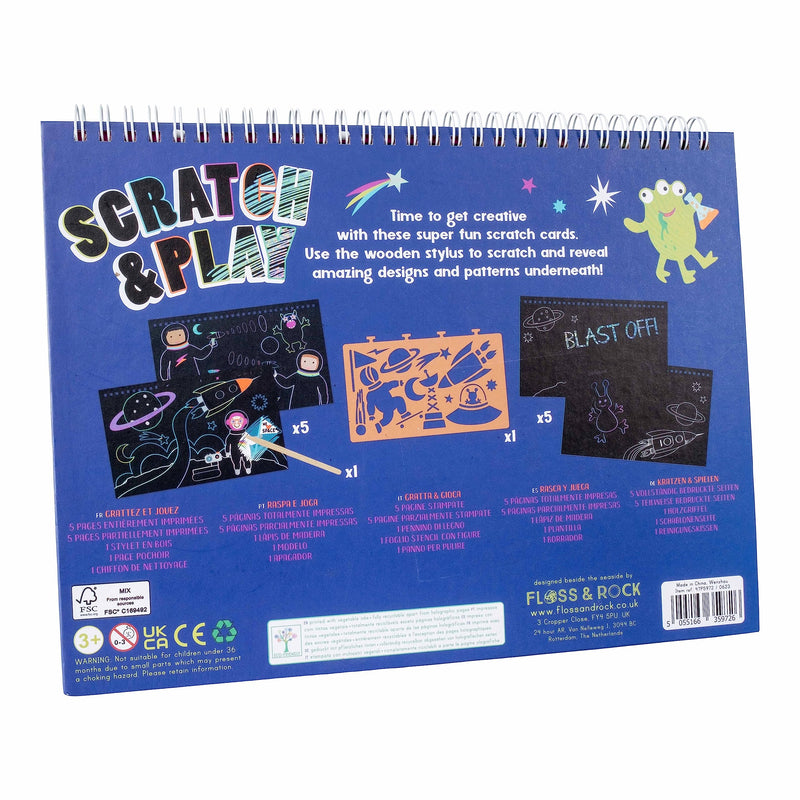 Floss & Rock Spazio Scratch and Play per bambini dai 3 anni in su, lunghezza 26,5 cm, gioco creativo
