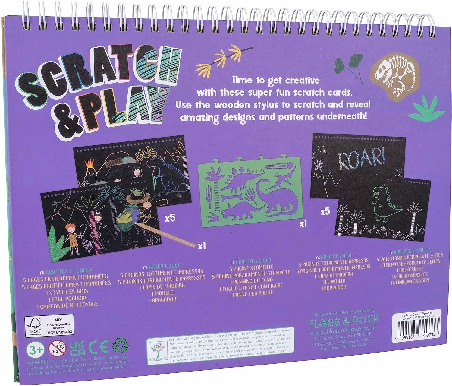 Floss & Rock Dino Scratch en Play Game Set