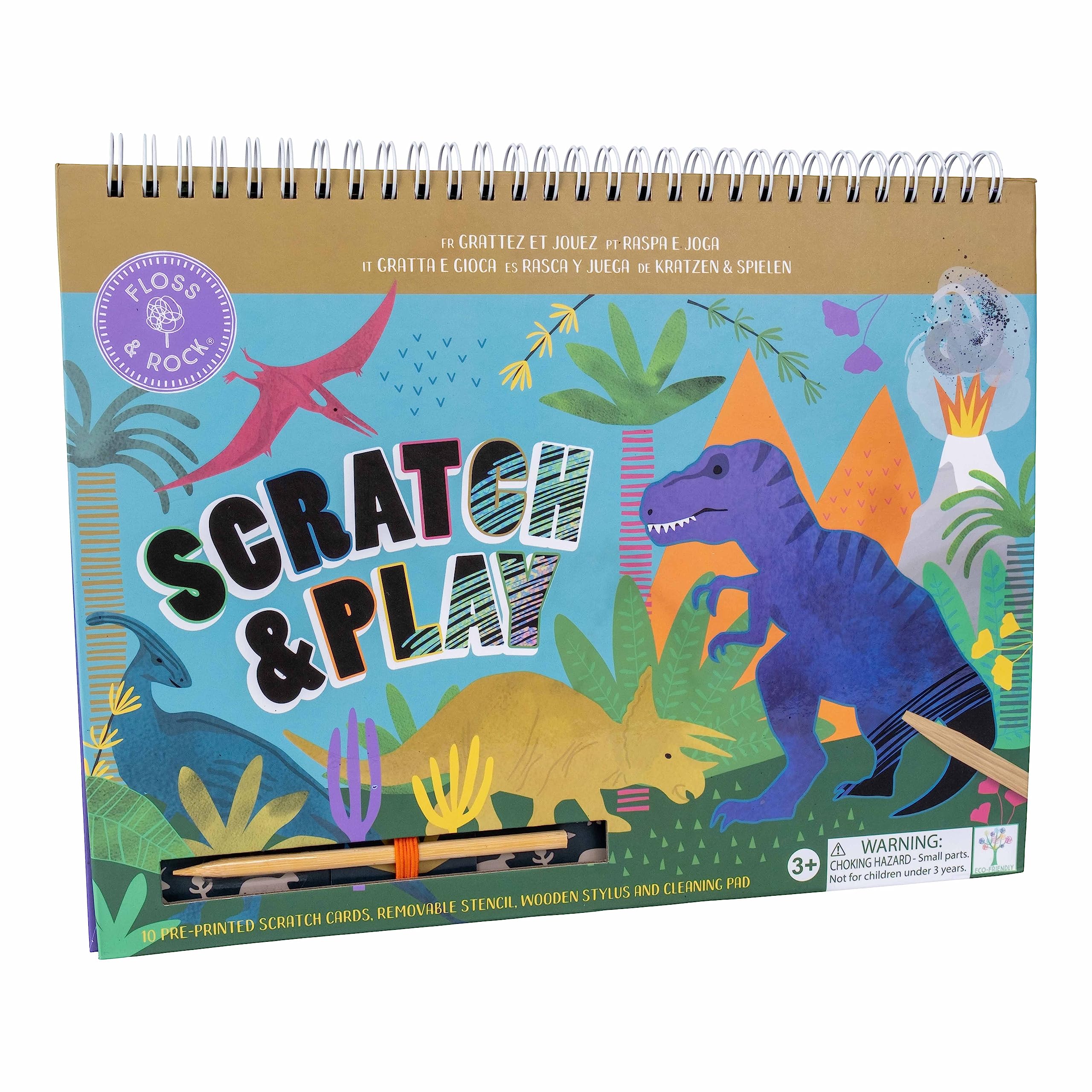 Floss & Rock Dino Scratch en Play Game Set