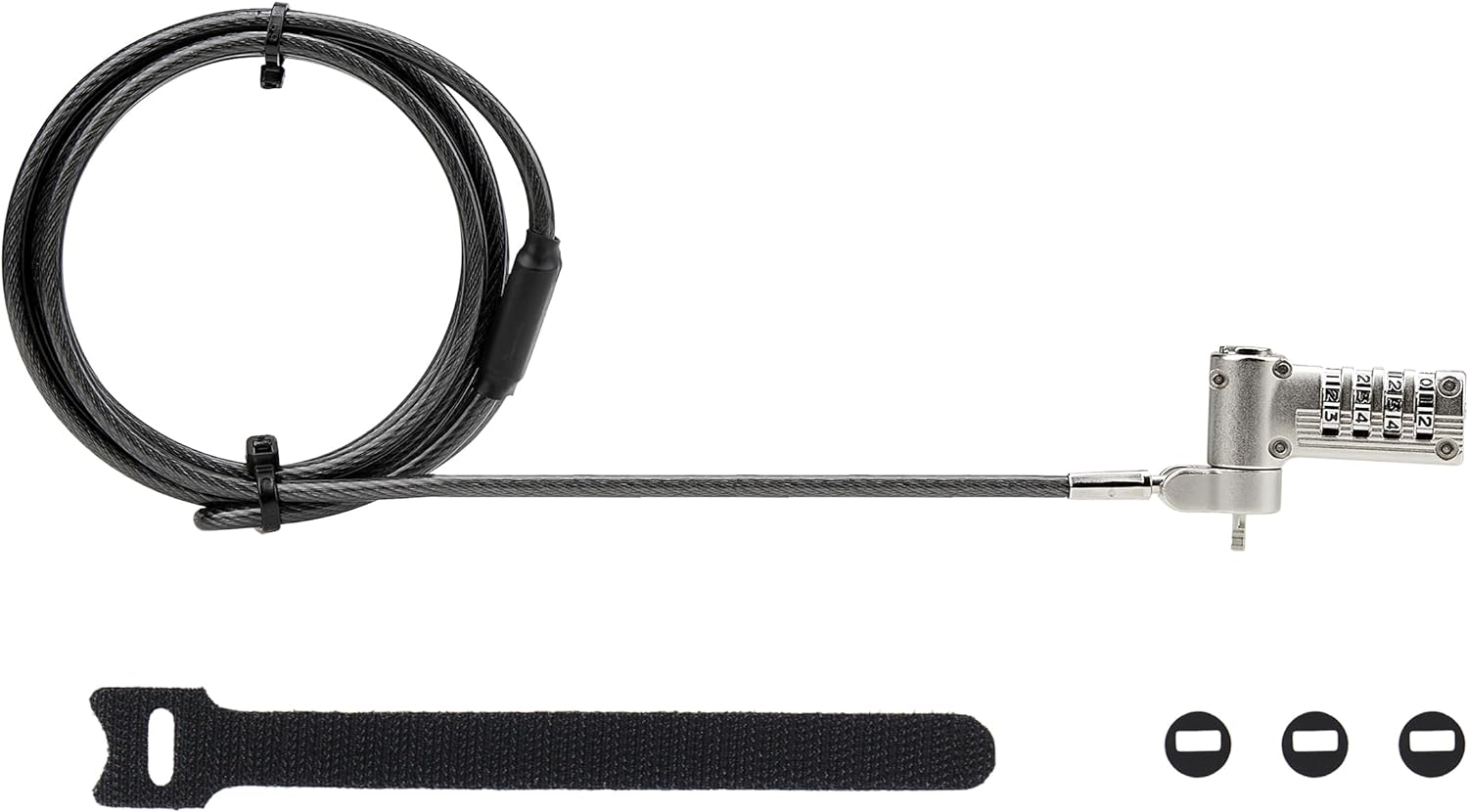 StarTech.com Universal Laptop Lock 6.6ft (2m), Security Cable For Notebooks Compatible With Noble Wedge/Nano/K-Slot, Keyless Combination Locking Cable, Cut-Resistant Cable (UNIVC4D-LAPTOP-LOCK