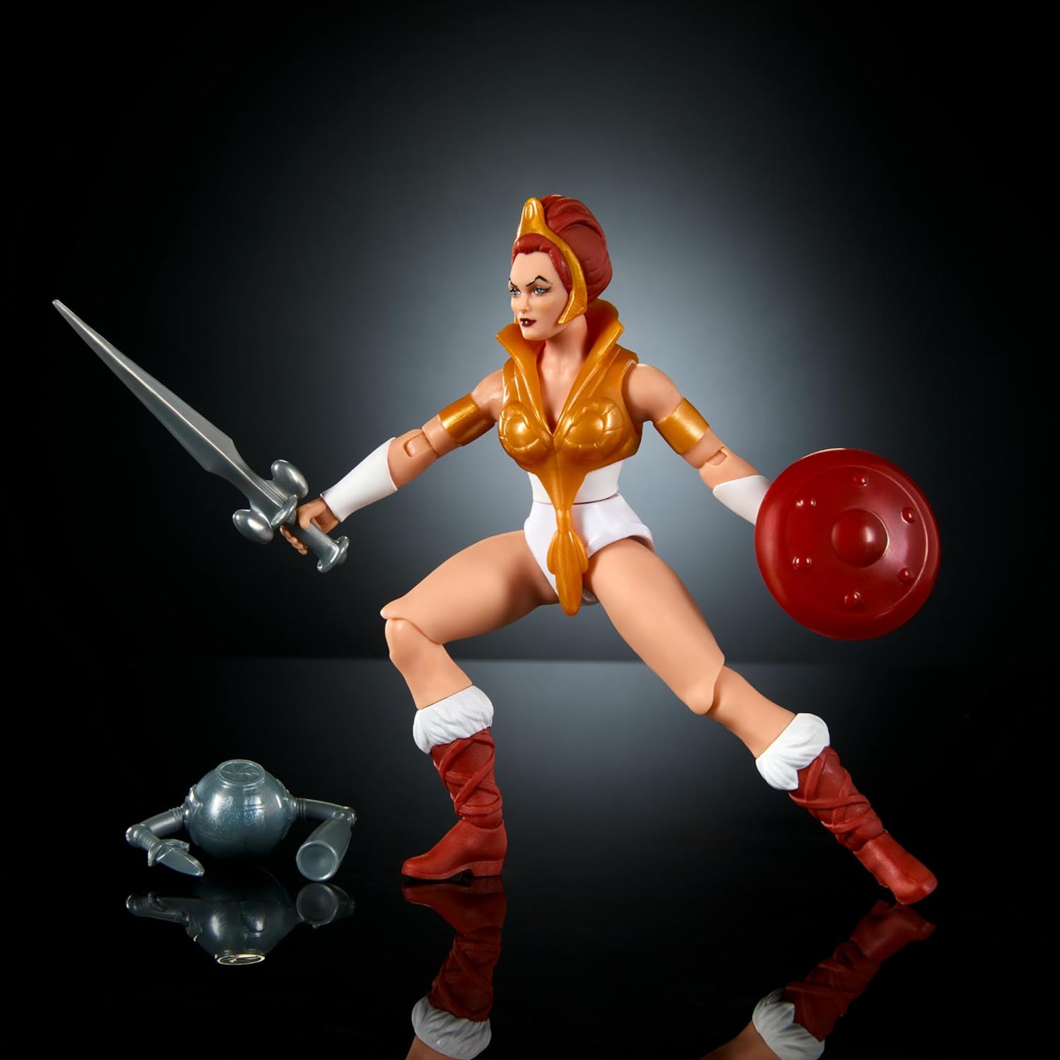 Masters del Universo MOTU Figura de acción Teela con accesorios, colección Cartoon, juguete +6 años (Mattel HYD27