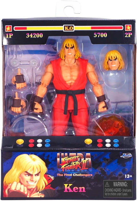 Jada KEN MASTERS STREET FIGHTER 6" DELUXE COLLECTOR ACTION FIGURE, Toys for Kids and Adults