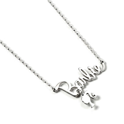 Barbie Pendentif et Collier Argent Logo & Silhouette (Argent Sterling