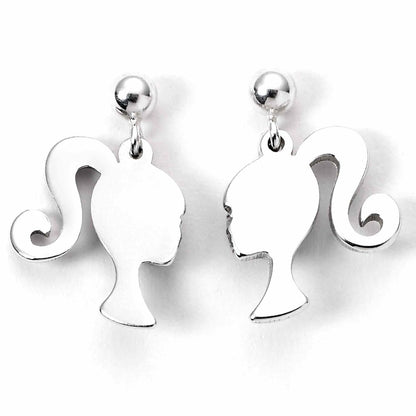 Barbie Boucles d´Oreilles Stud Silhouette (Argent Sterling