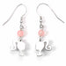 Barbie Boucles d´Oreilles Drop Silhouette & Rose Quartz (Argent Sterling