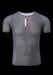 Chapeau! Mens Mesh SS Base Layer Neck Stripe Flint Grey Medium