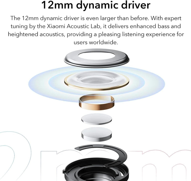 Xiaomi Redmi Buds 4 Active Bluetooth 5.3 In-Ear Headphones, Power Bass, Intelligent Touch with up to 28 Hours Battery Life - White 4 Active White