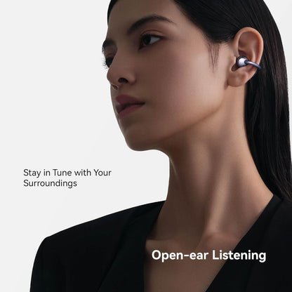 HUAWEI FreeClip Wireless Earbuds - Open Ear Bluetooth Earphones with Long Lasting Battery & AI Crystal Clear Sound - Lightweight In-Ear Headphones Black Band 8 Fitness Watch Black