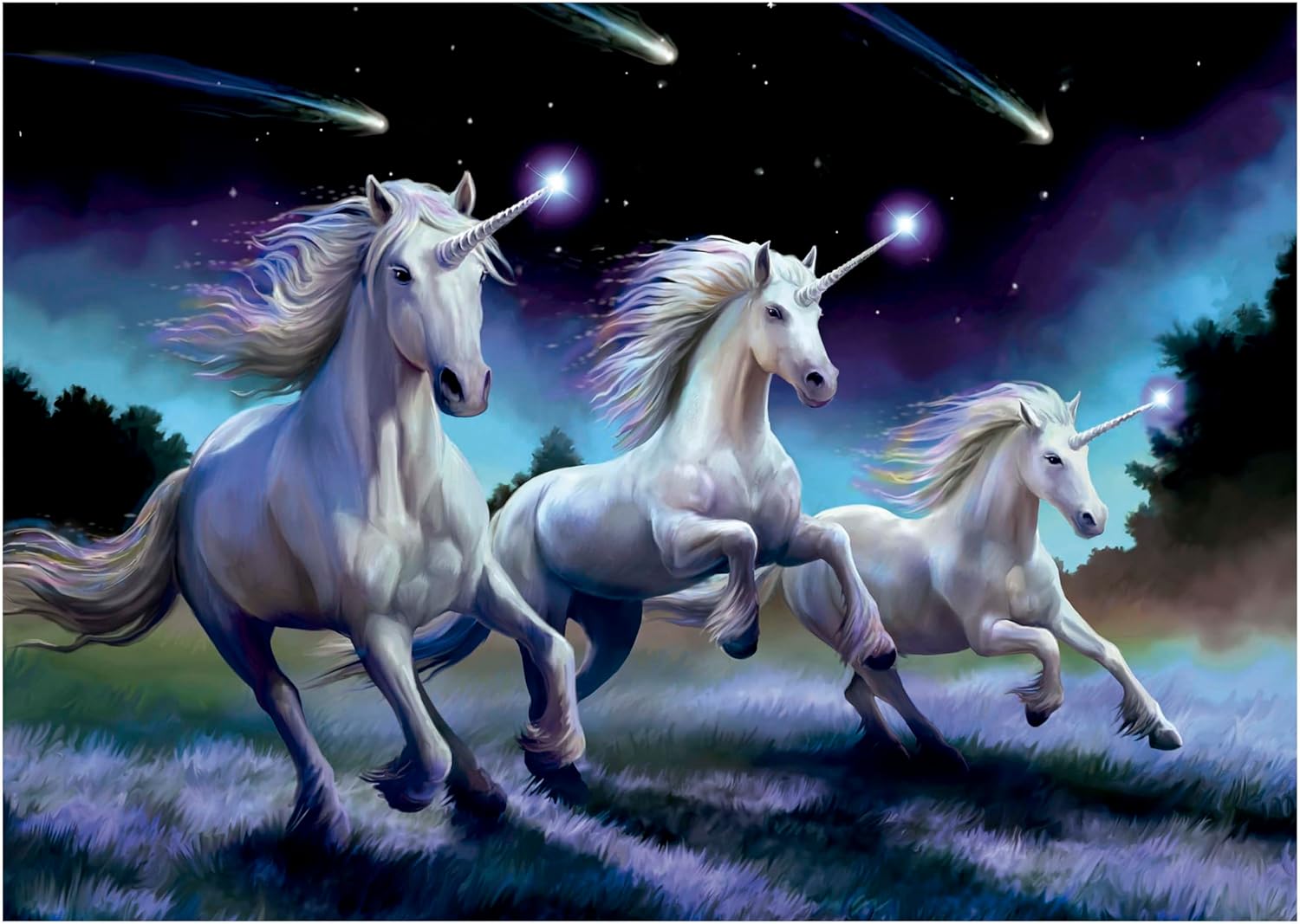 Educa - Puzzle 1000 Piezas | Unicornios Anne Stokes | Puzzle Adultos | Medidas: 68 x 48 cm | A Partir de 14 años (19919