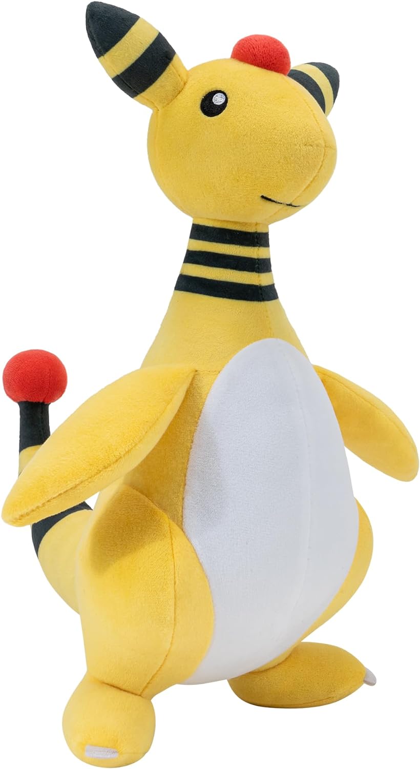 Pokémon Ampharos Plush - Peluche 12 Pulgadas - Detalles auténticos - Juguetes para niños