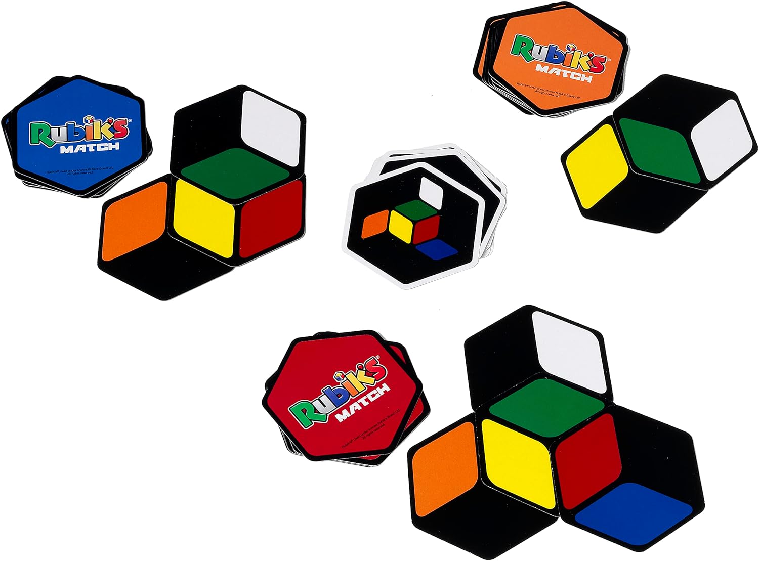 John Adams 10767 Rubik's Match Card Game, Multicolor