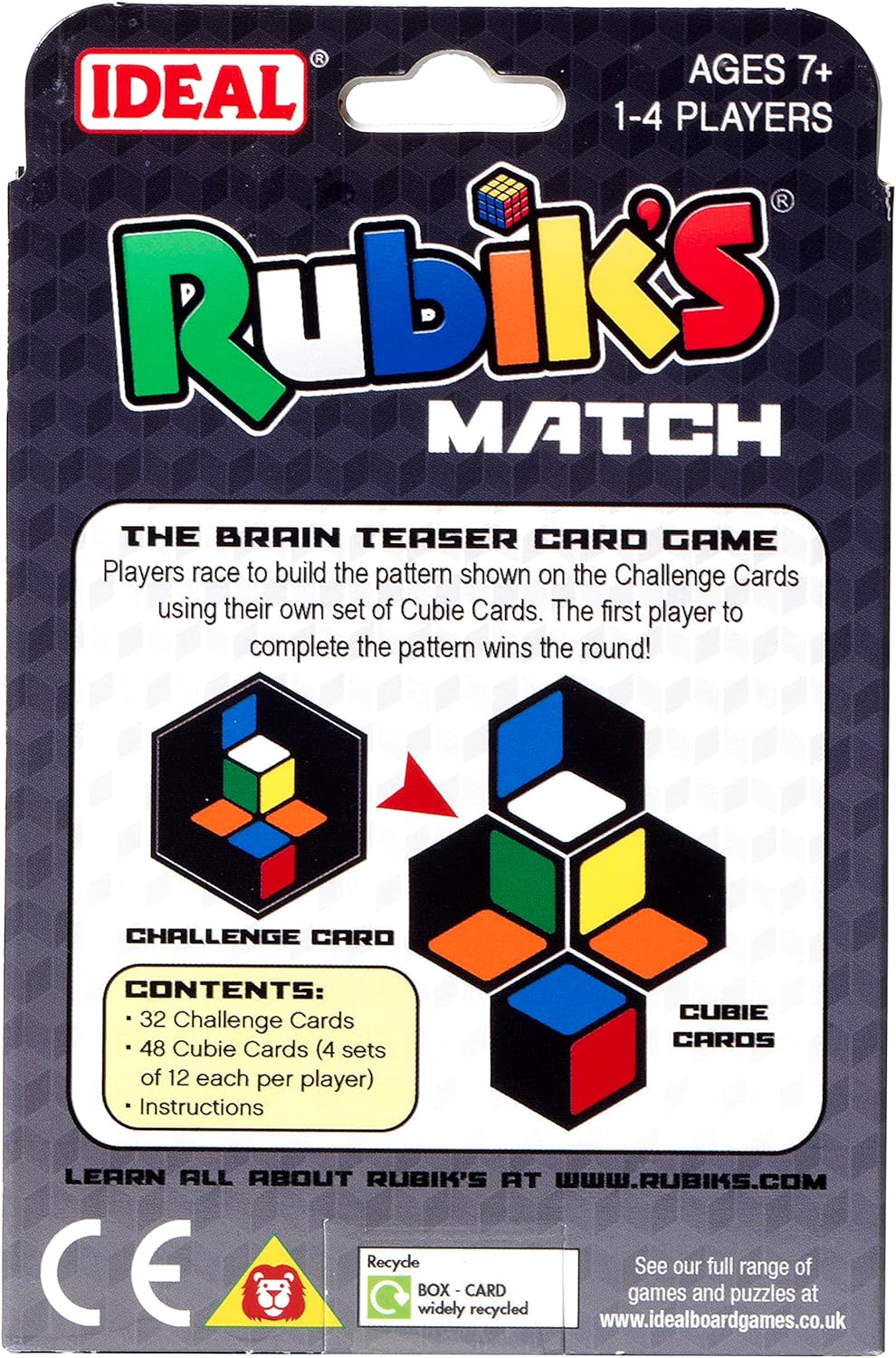 John Adams 10767 Rubik's Match Card Game, Multicolor