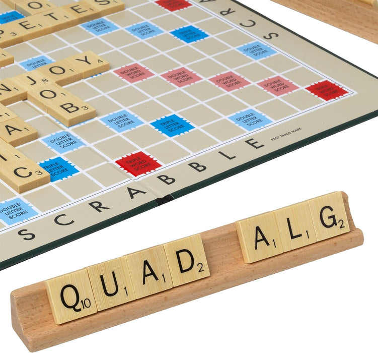 Ideal Scrabble Classic: a Reproduction of The Original 1950's Design with Wooden Tiles, Classic Games, For 2-4 Players, Ages 10+