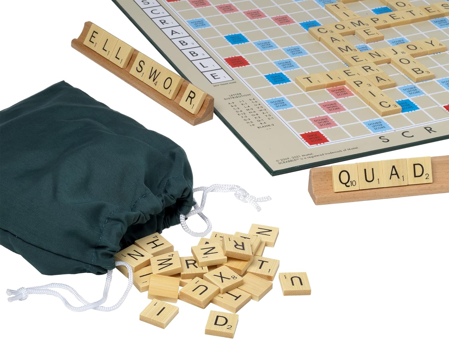 Ideal Scrabble Classic: a Reproduction of The Original 1950's Design with Wooden Tiles, Classic Games, For 2-4 Players, Ages 10+