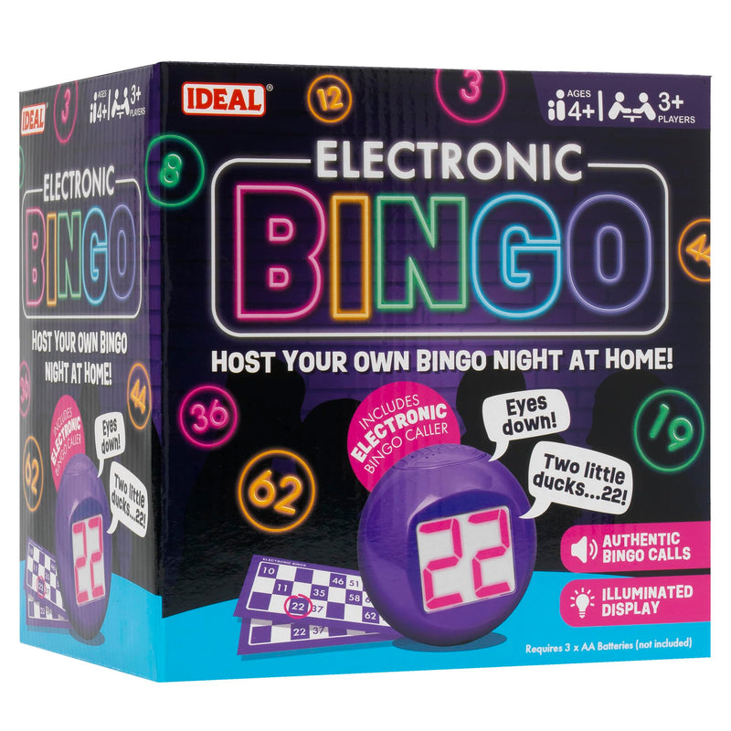 Ideal | Electronic Bingo: Host your own Bingo night at home! | Family Games | 3+ Players | Ages 8+