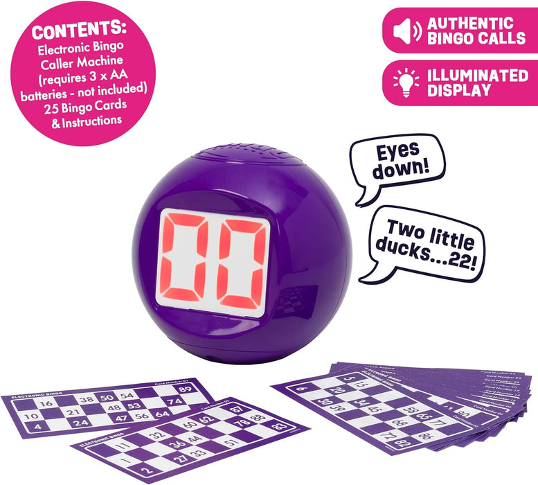 Ideal | Electronic Bingo: Host your own Bingo night at home! | Family Games | 3+ Players | Ages 8+